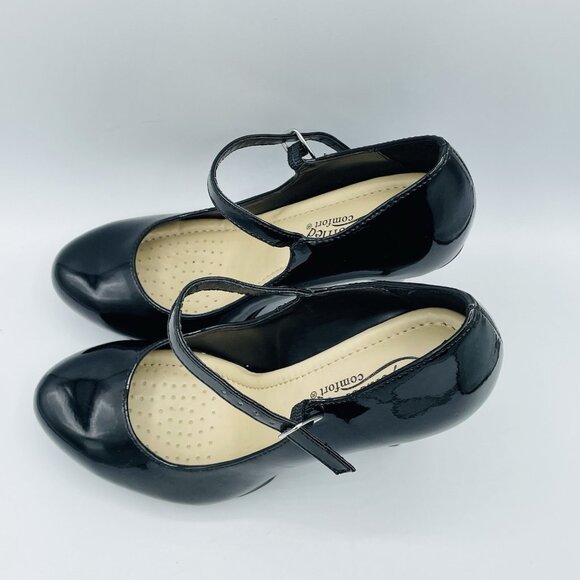 City Classified Heels Womens Size 7.5M Black Mary Jane Career Office Patent Shoe - Picture 6 of 11